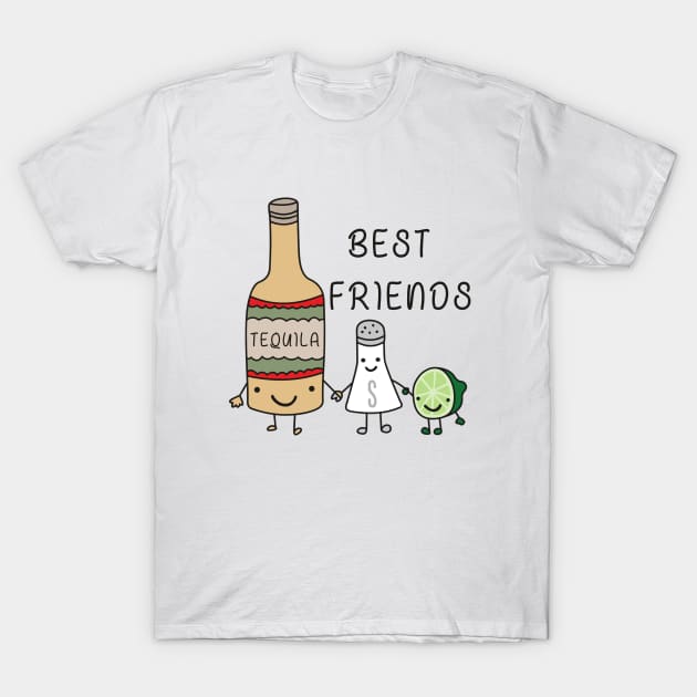 tequila best friends T-Shirt by atasistudio